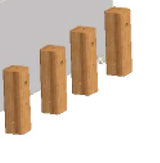 4 forhøjerben - 18cm