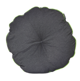 Rund pude - Denim & Green