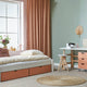 Wool children's bed with drawers