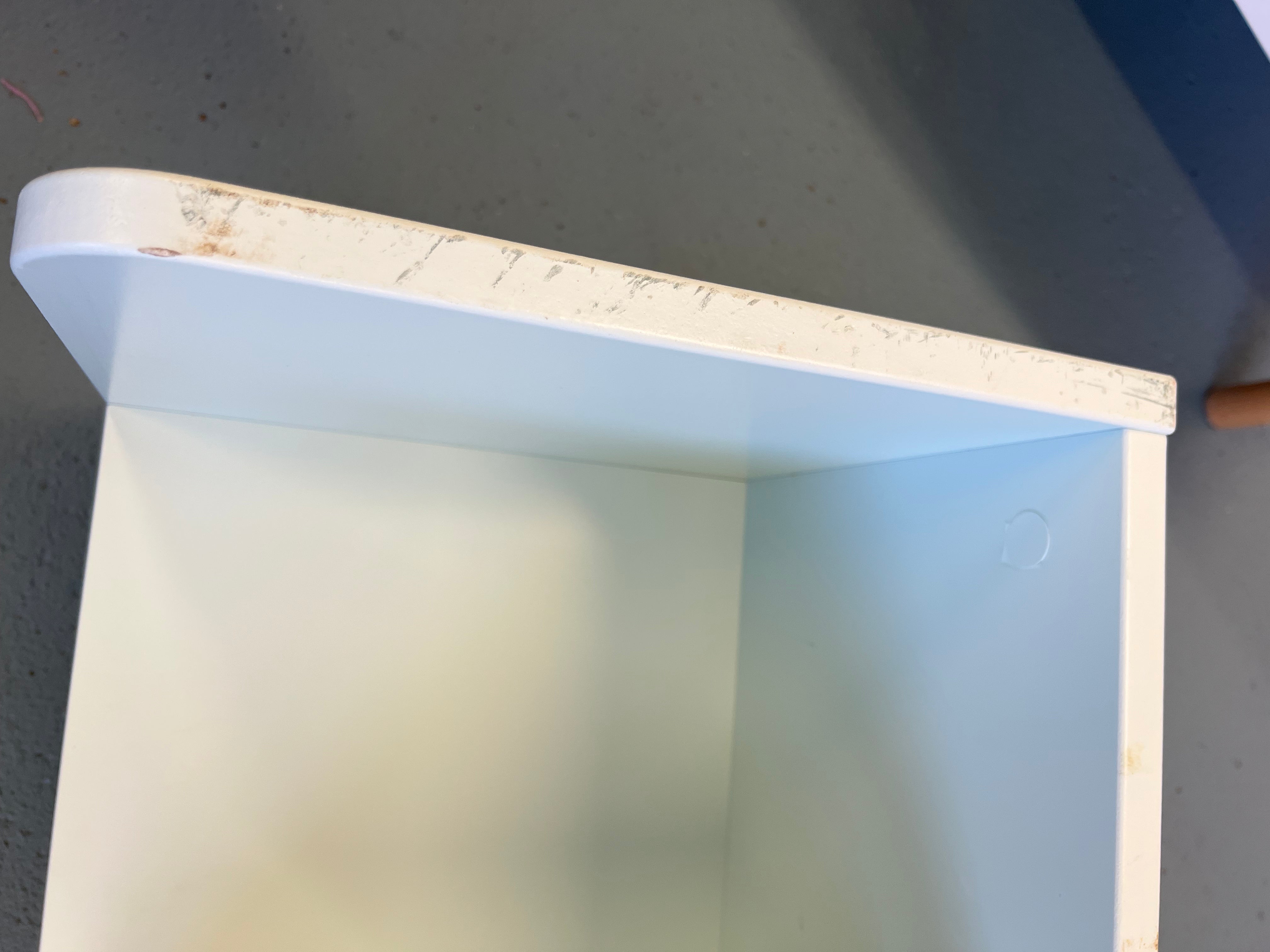 Sky blue 3-i-1 stol med skrammer og ridser