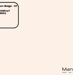 Farvetest for Modern beige 57 med HEX fdf1e7 og RAL 9001
