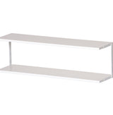 Buy the picture - Gefion high bed with sky blue desk top and shelves