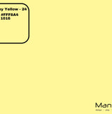 Farveprøve i Sunny Yellow, HEX FFF8A4, RAL 1016 til børneseng