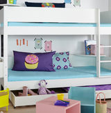 Hoder bunk bed for children with rear rail - 90*160cm - Anthracite - 2