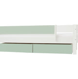 Huxie white children’s bed – with the option of a coloured safety rail