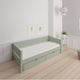 Sif children's bed with drawers - 90*160cm - Light green - 54