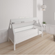Fulla children's house bed with beech frame and cotton canopy - 90*160cm - Snow white - 11
