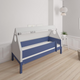 Fulla children's house bed with beech frame and cotton canopy - 90*160cm - Denim blue - 21