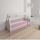 Fulla children's house bed with beech frame and cotton canopy - 90*200cm - Dusty rose - 25