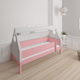 Fulla children's house bed with beech frame and cotton canopy - 90*200cm - Rose - 30