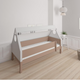 Fulla children's house bed with beech frame and cotton canopy - 90*200cm - Café Latte - 55