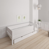 Mimer children's bed with sideboard and drawers - 90*200cm - White - 1