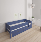 Mimer children's bed with sideboard and drawers - 90*200cm - Denim blue - 21