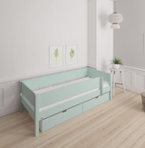 Mimer children's bed with sideboard and drawers - 90*160cm - Azur mint - 22