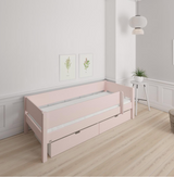 Mimer children's bed with sideboard and drawers - 90*160cm - Light rose - 24