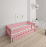Mimer children's bed with sideboard and drawers - 90*160cm - Rose - 30