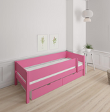 Mimer children's bed with sideboard and drawers - 90*200cm - Pink - 32