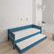 Liv udtræksseng - out bed - 90*200cm - Aqua blue - 41