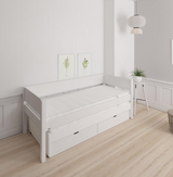 Luna udtræksseng med skuffer - out bed with drawers - 90*200cm - White - 1