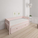 Luna udtræksseng med skuffer - out bed with drawers - 90*200cm - Light rose - 24
