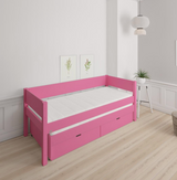 Luna pull-out bed with drawers - out bed with drawers - 90*200cm - Pink - 32