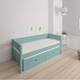 Luna pull-out bed with drawers - out bed with drawers - 90*200cm - Mint blue - 42