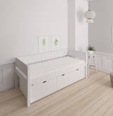 Nanna børneseng med høje skuffer - 90*200cm - White - 1