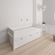 Nanna children's bed with high drawers - 90*160cm - White - 1