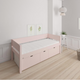 Nanna children's bed with high drawers - 90*160cm - Light rose - 24