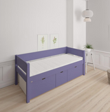 Nanna children's bed with high drawers - 90*160cm - Light purple - 26