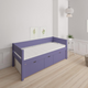 Nanna children's bed with high drawers - 90*160cm - Light purple - 26