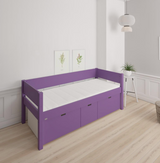 Nanna children's bed with high drawers - 90*200cm - Purple - 31