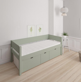 Nanna children's bed with high drawers - 90*160cm - Light green - 54