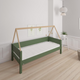 Saga children's bed with beech bed frame - 90*160cm - Dark green - 53