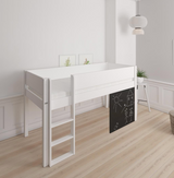 Dea half-height children's bed with chalkboard - 90*160cm - Snow white - 11