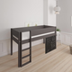 Dea halvhøj børneseng med tavle - height children's bed with chalkboard - 90*200cm - Anthracite - 2