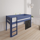 Dea half-height children's bed with chalkboard - 90*200cm - Denim blue - 21
