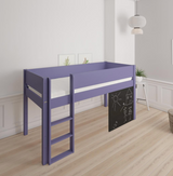 Dea halvhøj børneseng med tavle - height children's bed with chalkboard - 90*160cm - Light purple - 26