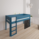 Dea halvhøj børneseng med tavle - height children's bed with chalkboard - 90*200cm - Aqua blue - 41