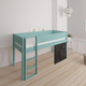 Dea halvhøj børneseng med tavle - height children's bed with chalkboard - 90*160cm - Mint blue - 42