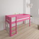 Sol halvhøj børneseng med boldtavle - height children's bed with ballboard - 90*160cm - Pink - 32