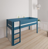 Sol half-height children's bed with ballboard - height children's bed with ballboard - 90*200cm - Aqua blue - 41