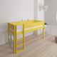 Sol halvhøj børneseng med boldtavle - height children's bed with ballboard - 90*160cm - Curry yellow - 43