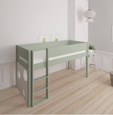 Sol half-height children's bed with ballboard - height children's bed with ballboard - 90*200cm - Light green - 54