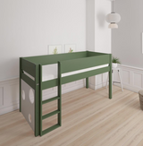 Sol half-height children's bed with ballboard - height children's bed with ballboard - 90*200cm - Dark green - 53