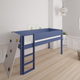 Borr half-height children's bed with climbing wall - height bed with climbing wall - 90*200cm - Denim blue - 21