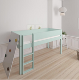 Borr half-height children's bed with climbing wall - height bed with climbing wall - 90*200cm - Azur mint - 22