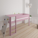 Borr half-height children's bed with climbing wall - height bed with climbing wall - 90*200cm - Dusty rose - 25