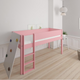 Borr half-height children's bed with climbing wall - height bed with climping wall - 90*200cm - Rose - 30
