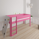 Borr half-height children's bed with climbing wall - height bed with climping wall - 90*200cm - Pink - 32